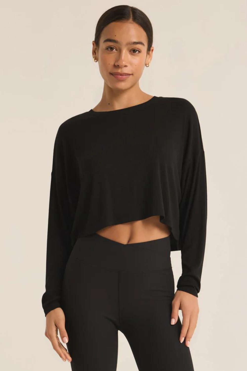 Layer On Rib Long Sleeve Top
