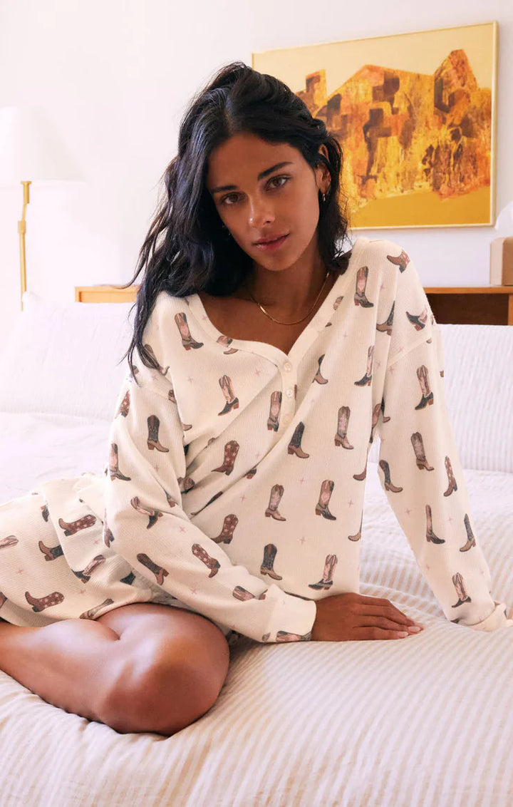 Kick Off Your Boots Long Sleeve Top