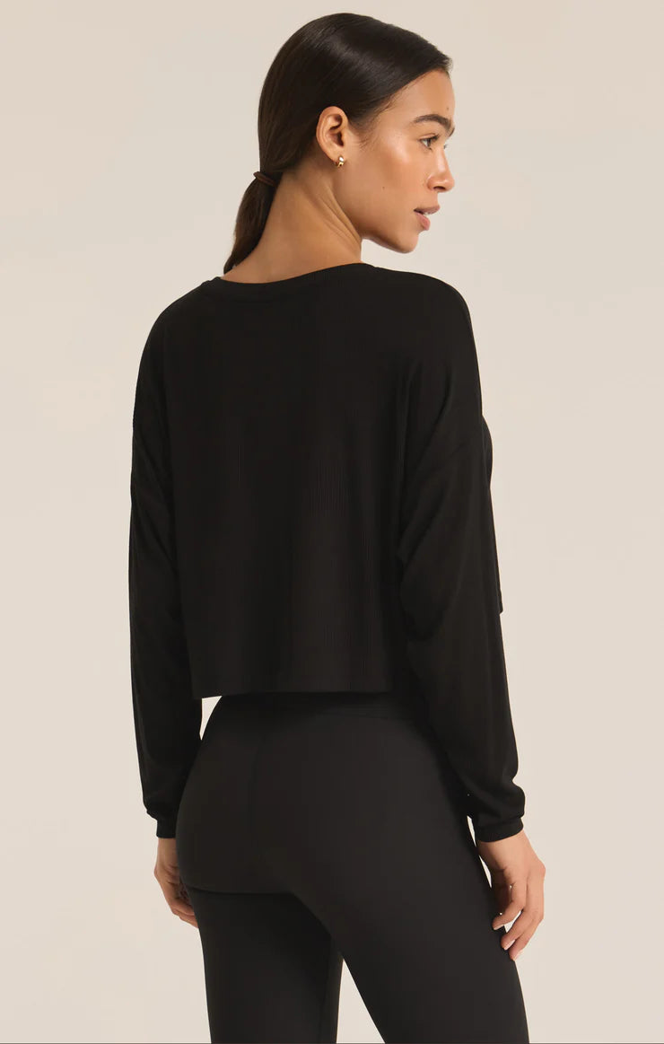Layer On Rib Long Sleeve Top