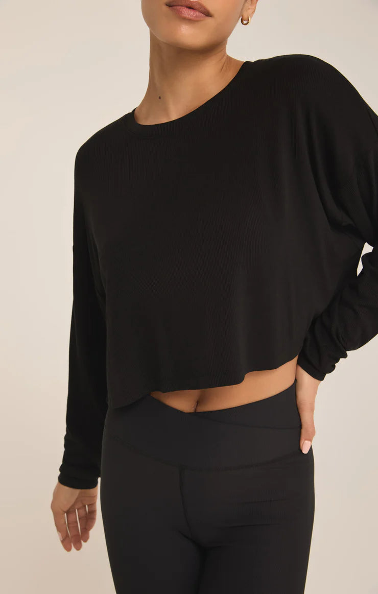 Layer On Rib Long Sleeve Top
