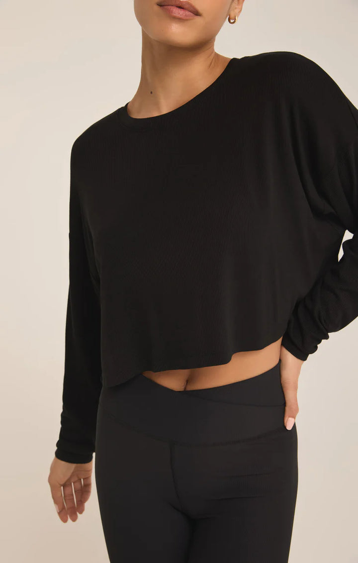 Layer On Rib Long Sleeve Top