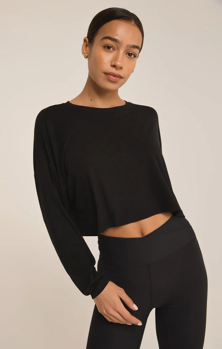 Layer On Rib Long Sleeve Top