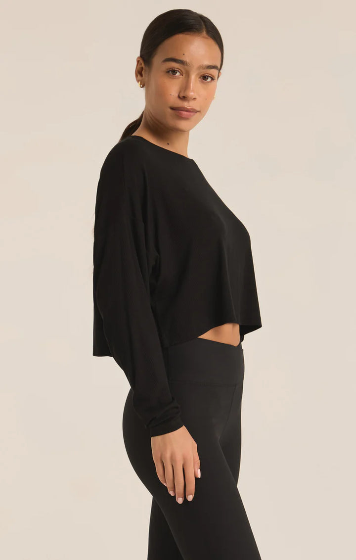 Layer On Rib Long Sleeve Top