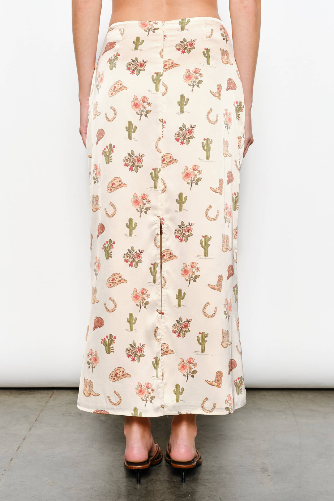 Casey Exclusive Cowboy Print Maxi Skirt