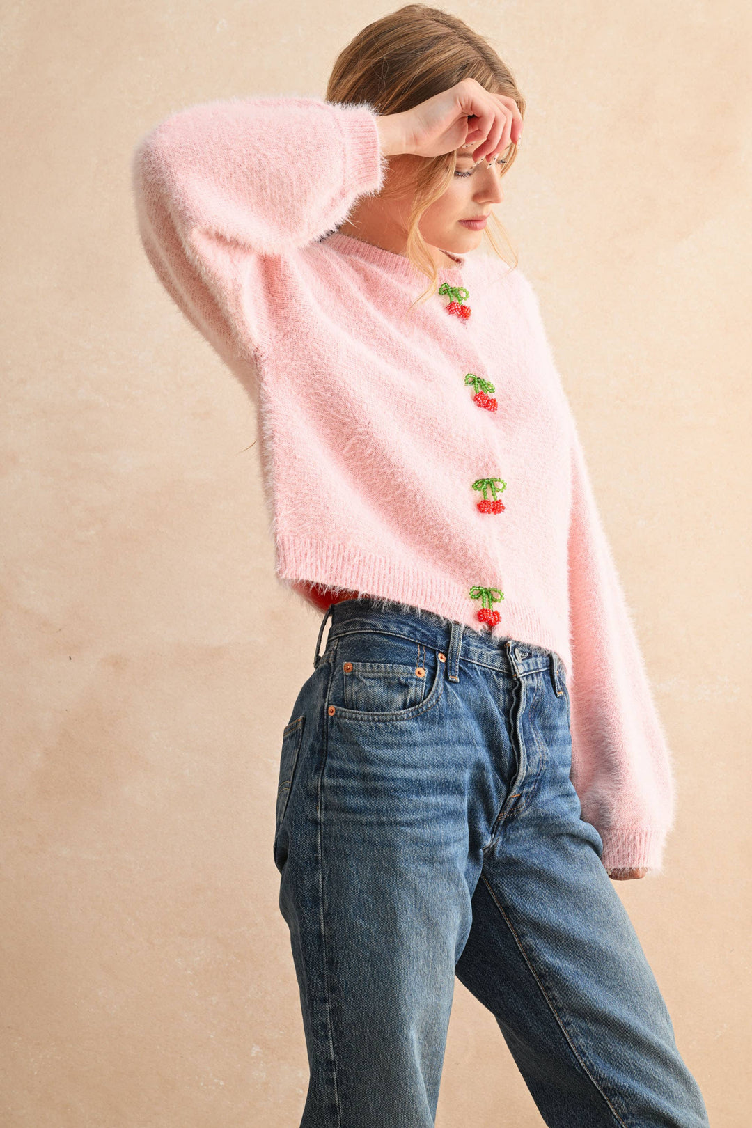 Cherry Button Up Cardigan