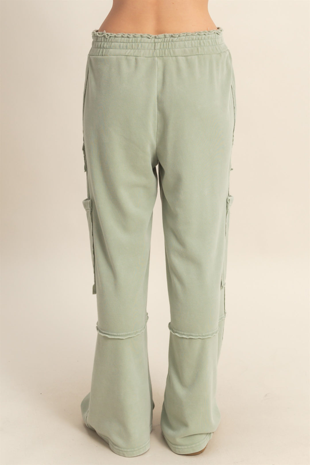 Oversized Utility Sweatpants - Sage Green