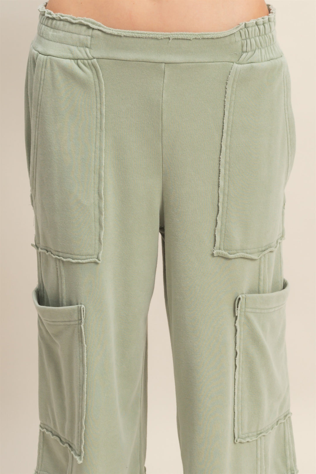 Oversized Utility Sweatpants - Sage Green
