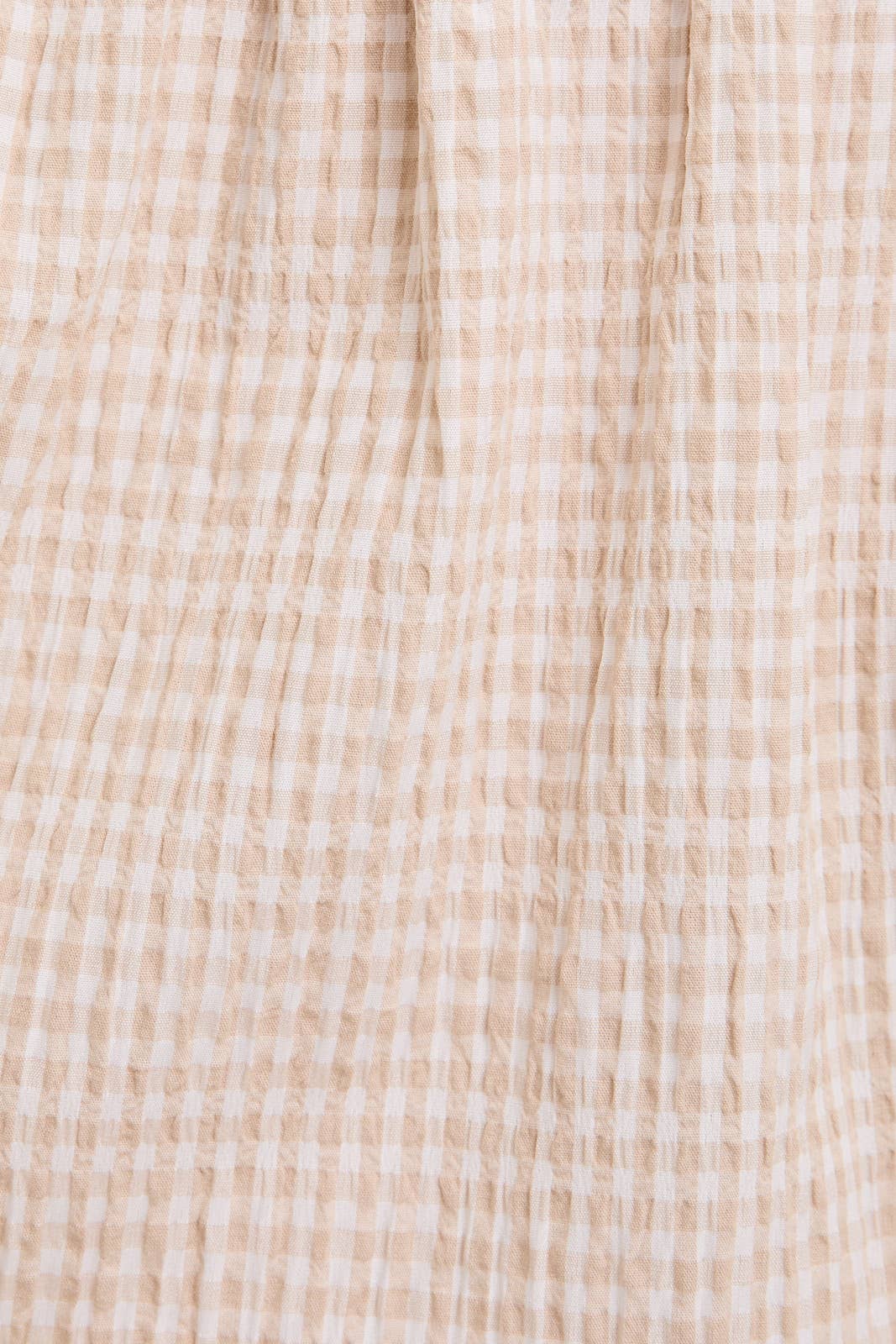 Boat Neck Smocking Bodice Low Waist Romper