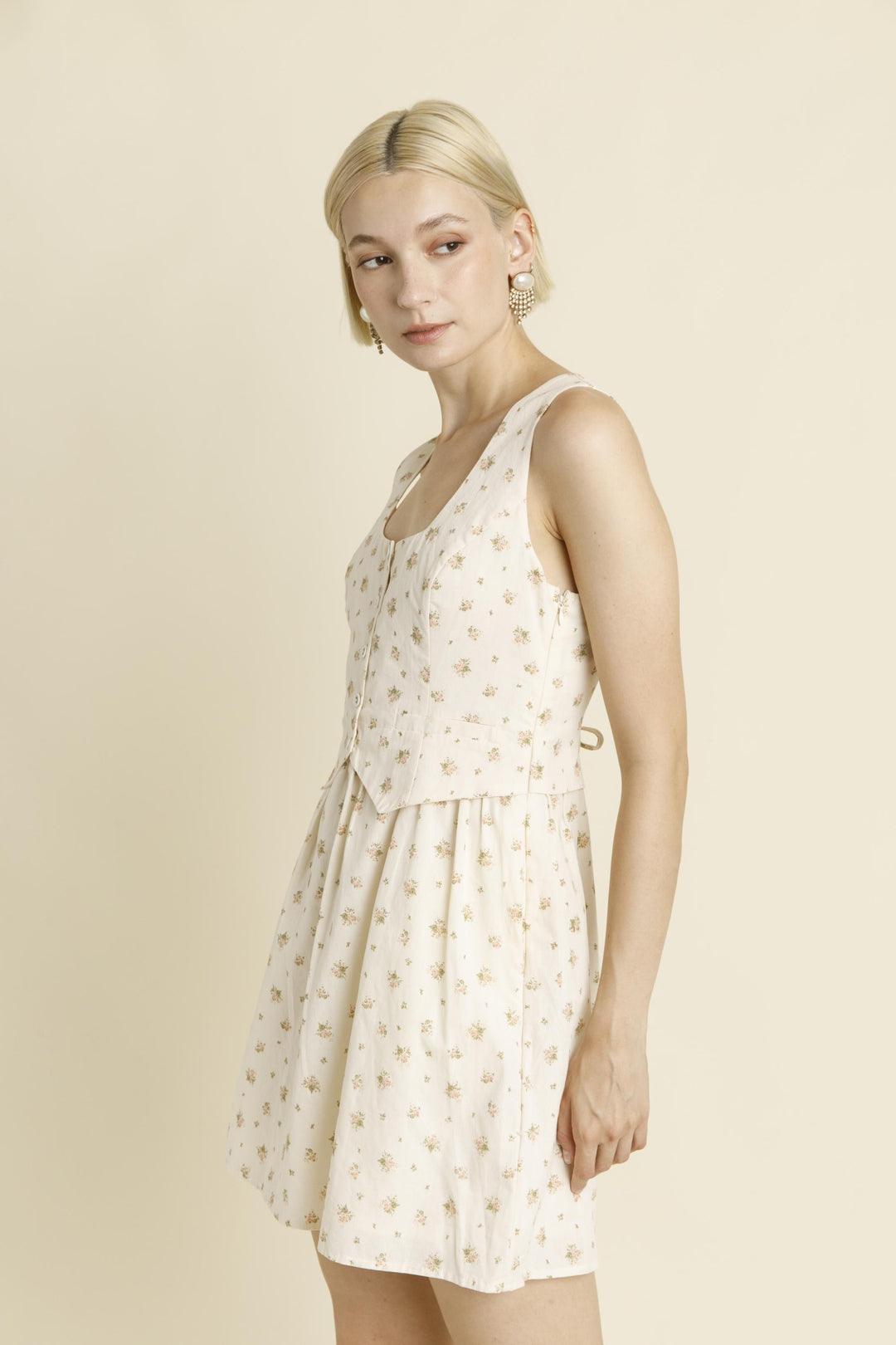 Floral Vest Mini Dress