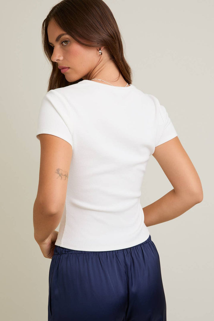 Gameday Navy Bow Tee