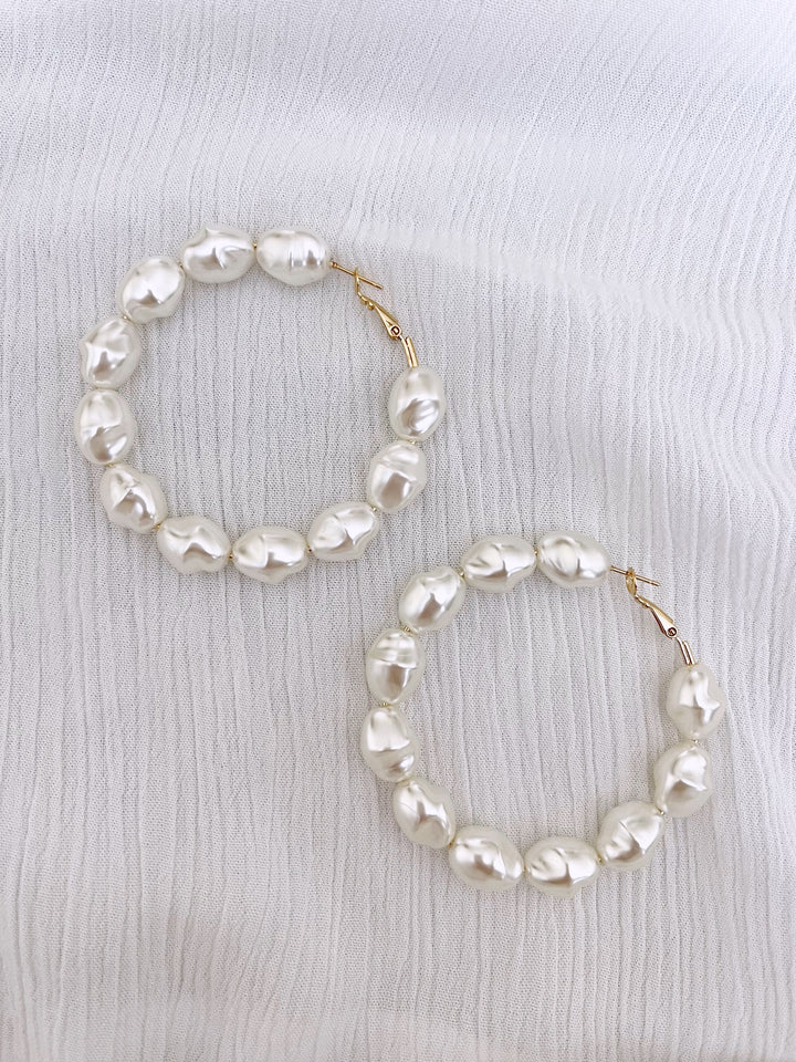 XL Pearl Hoops