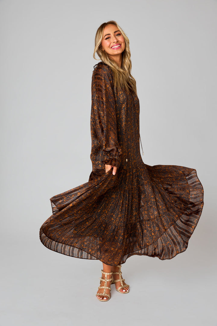 Greta Almond Maxi Dress