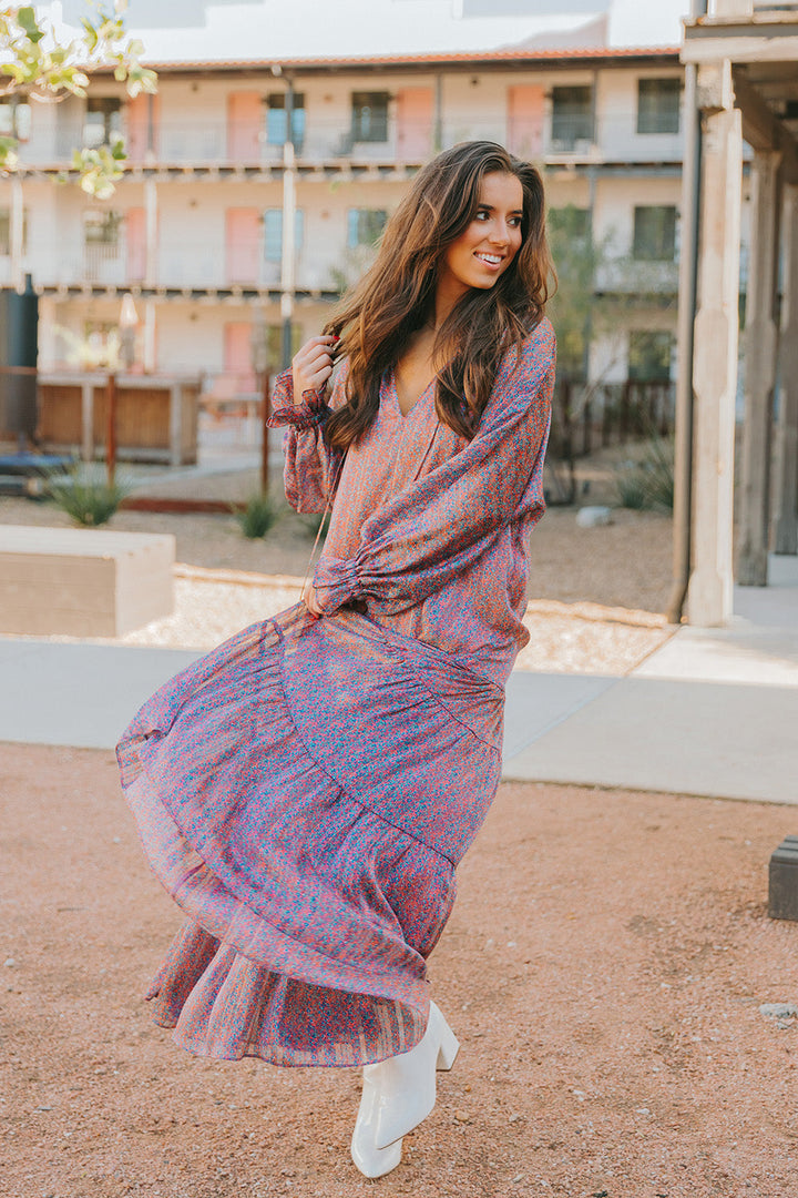 Greta Forget Me Not Maxi Dress