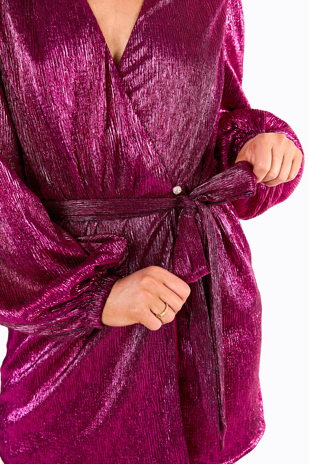 Adeline Short Wrap Dress - Feelin Fine