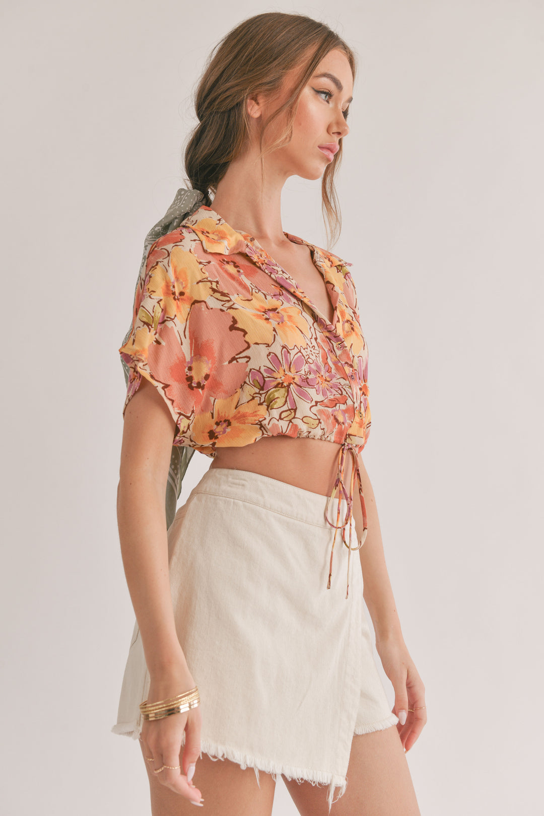 Laying in Malta Crop Shirt