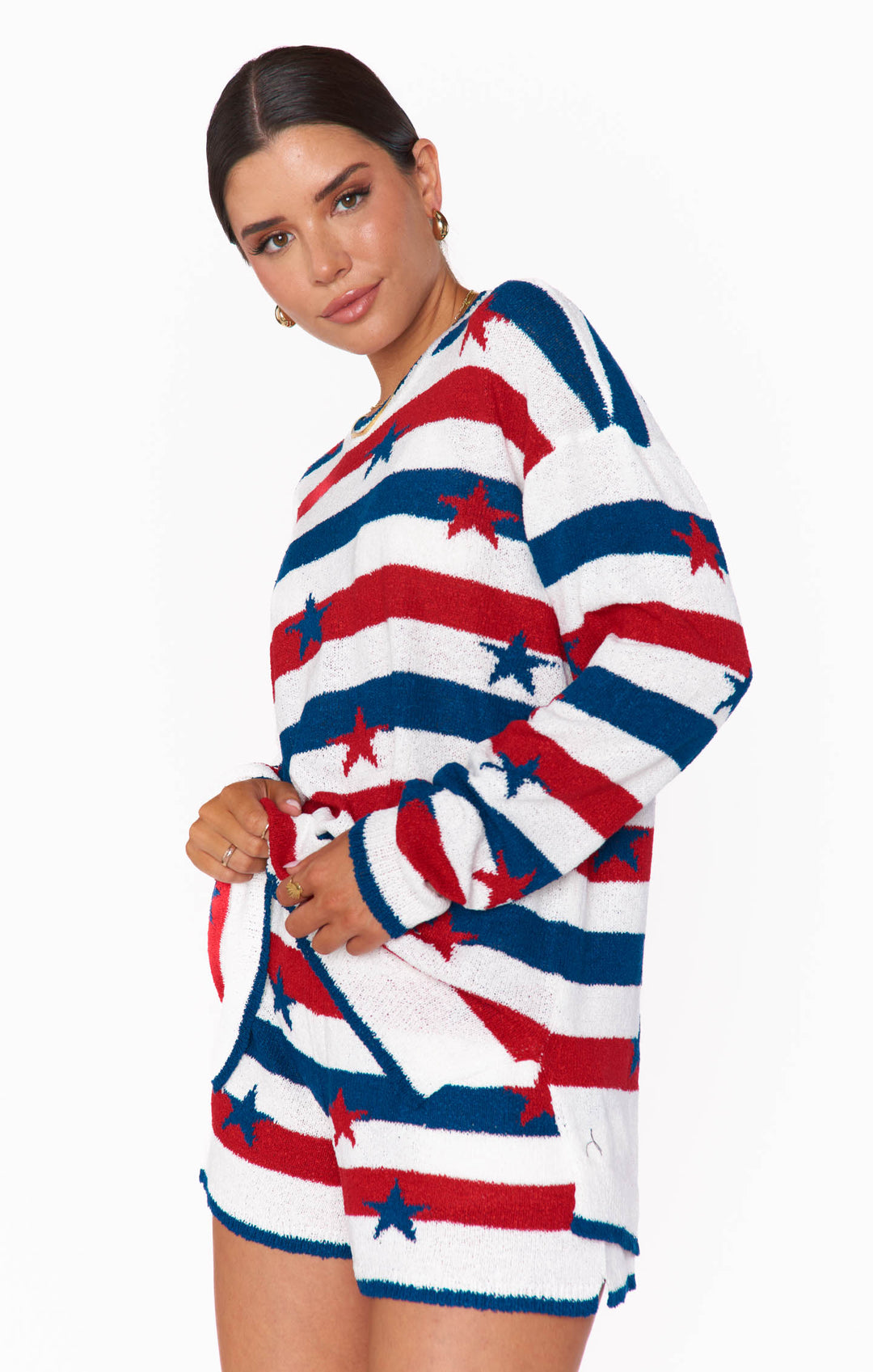 Show Me Your Mumu Go To Sweater - Star Spangled Stripe Knit