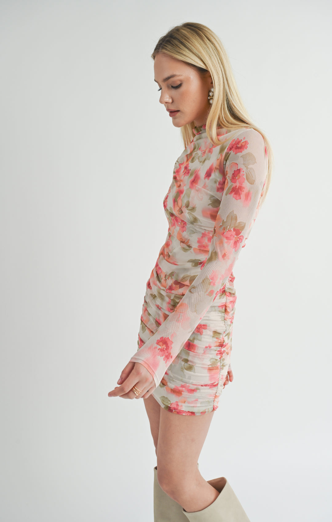 Divine Feminine Ruched Mini Dress
