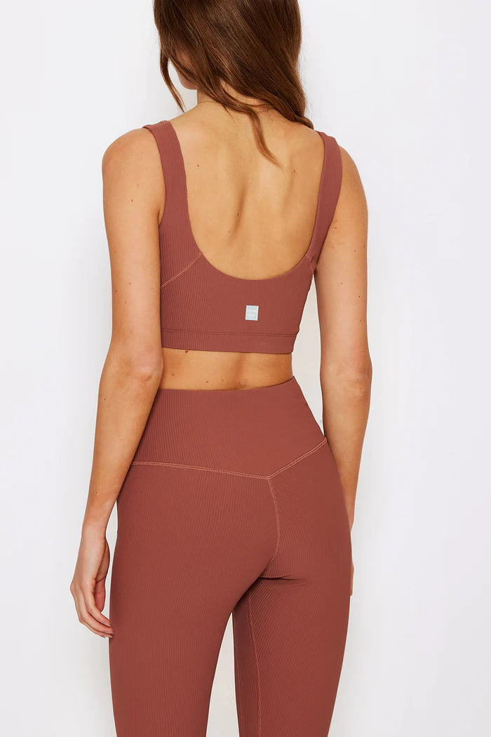Venesa Ribbed Bustier Sports Bra
