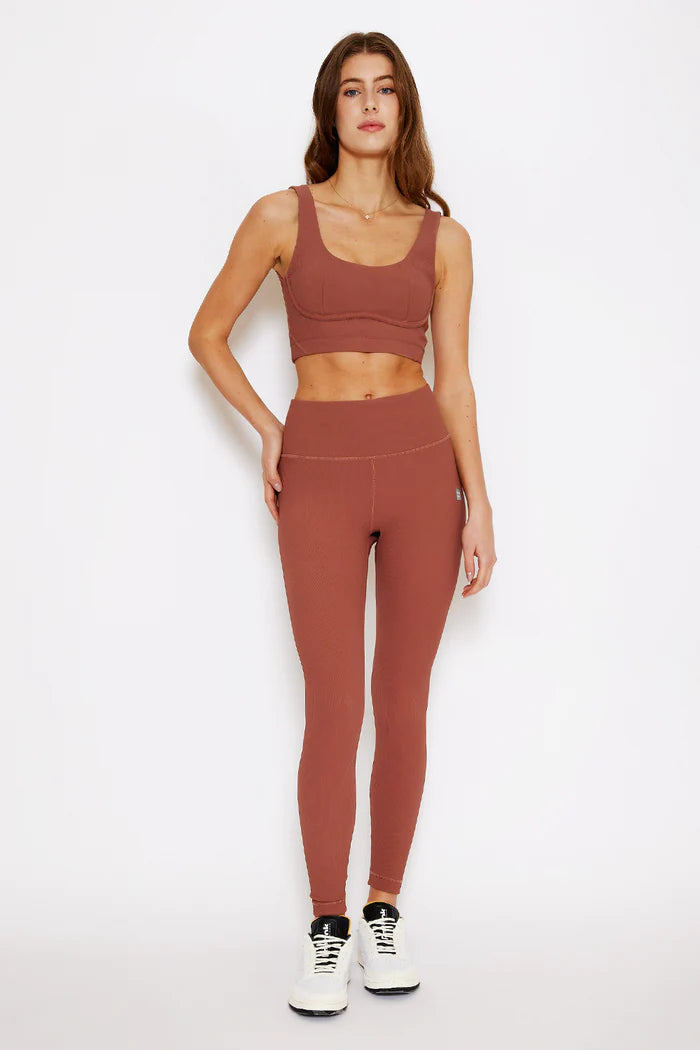 Venesa Ribbed Bustier Sports Bra