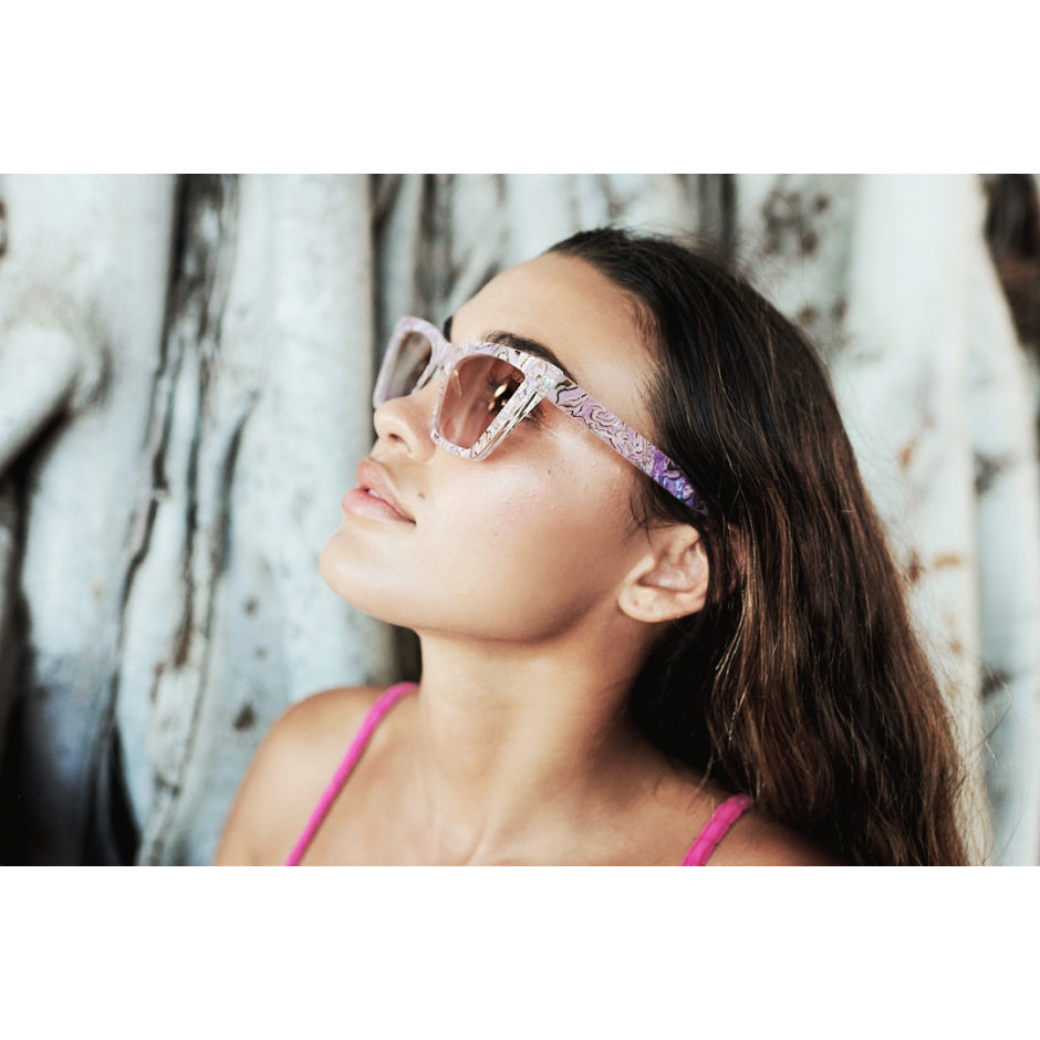 Rosey Sunglasses-Pink/Brown